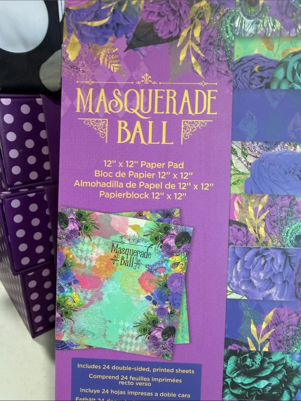 Crafters Companion Masquerade Ball Paper Pad & Luxury Mixed Card
